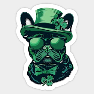 leprechaun Frenchie Dog Sticker